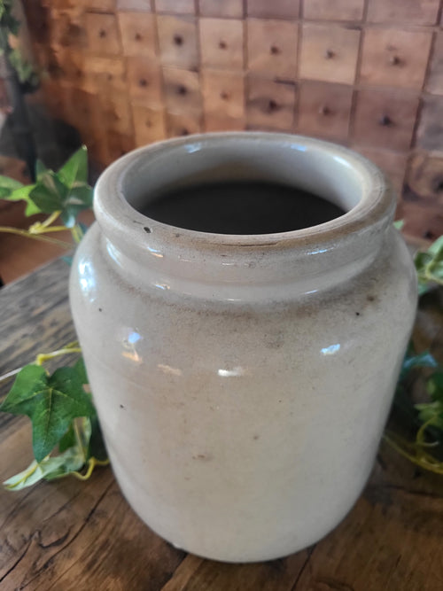 Vintage French glazed confit pot