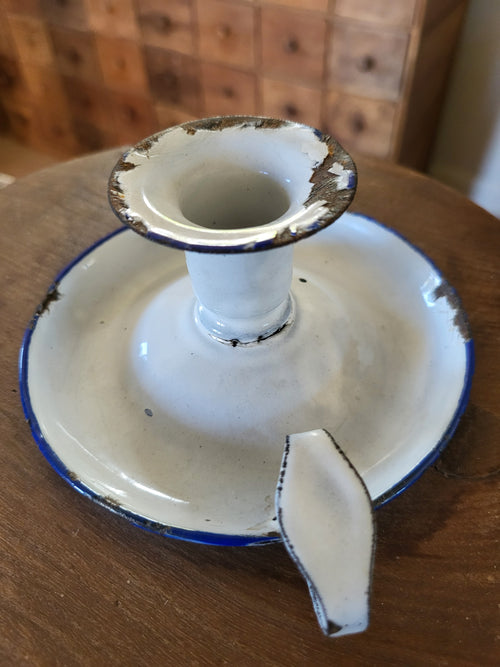 French Enamel Candle Holder