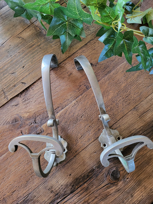 Vintage French metal decorative hooks