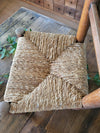 Vintage French child's rush seat chair