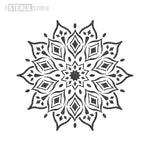 Rohan Mandala Stencil - Half Design