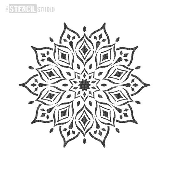 Rohan Mandala Stencil - Half Design