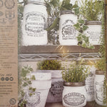 CROCKERY Decor Stamp by Iron Orchid Designs - Ink, Chalk Paint, Furniture Craft Stamp 12"x12"