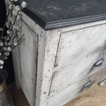 White Horse Textured Chippy Chest of Drawers (one of a kind)
