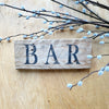 BAR pallet wood sign