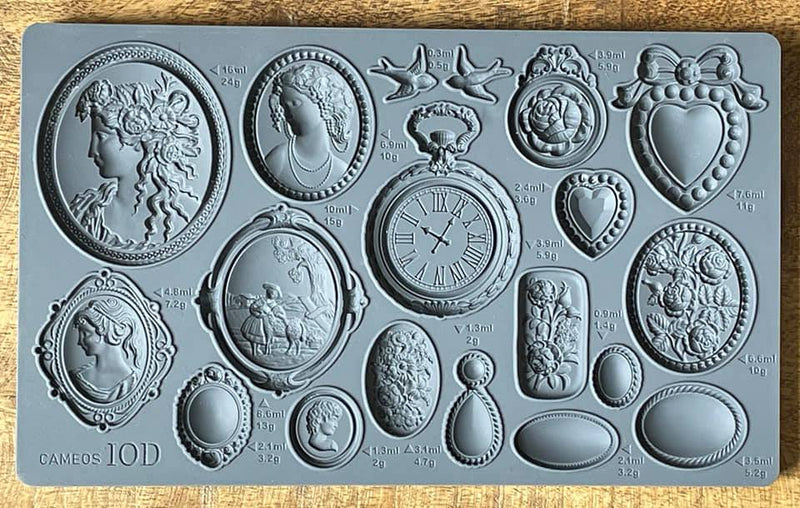 Cameos Decor Furniture Mould by Iron Orchid Designs - Clay, Resin, Hot Glue