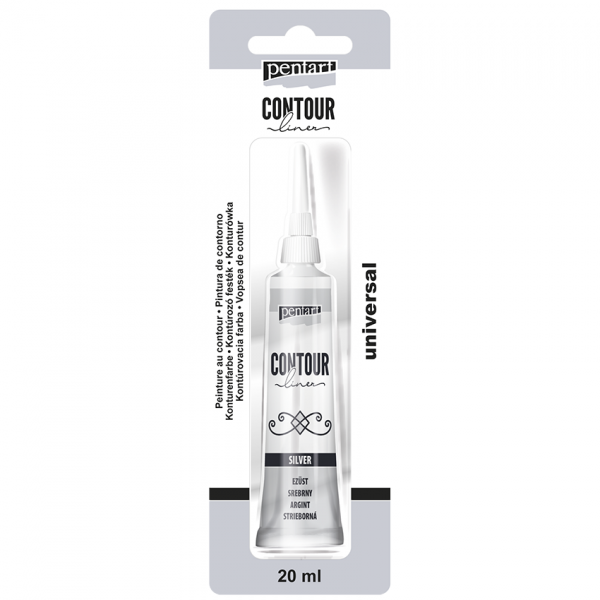 Pentart Universal Contour Liner 20 ml. - Silver