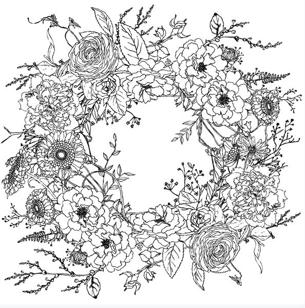 WINTER SONG WREATH Decor transfer by Iron Orchid Designs 12 x 16" (pad of 4 sheets) for furniture, crafts and decor