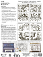 Cotswold transfer by Iron Orchid Designs 12 x 16" (pad of 8 sheets) for furniture, crafts and decor