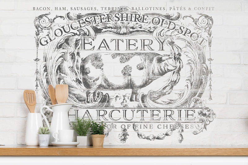 Cotswold transfer by Iron Orchid Designs 12 x 16" (pad of 8 sheets) for furniture, crafts and decor