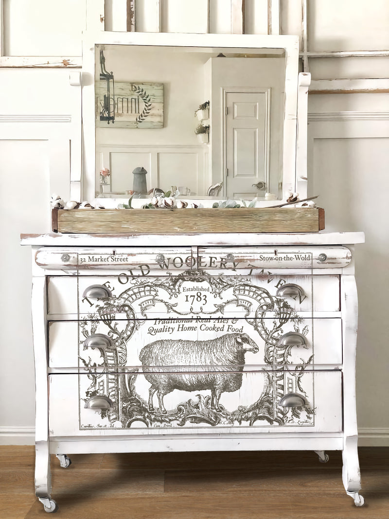 Cotswold transfer by Iron Orchid Designs 12 x 16" (pad of 8 sheets) for furniture, crafts and decor