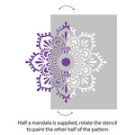 Eva Mandala Indian Motif Stencil - Half Design by Stencil Studio