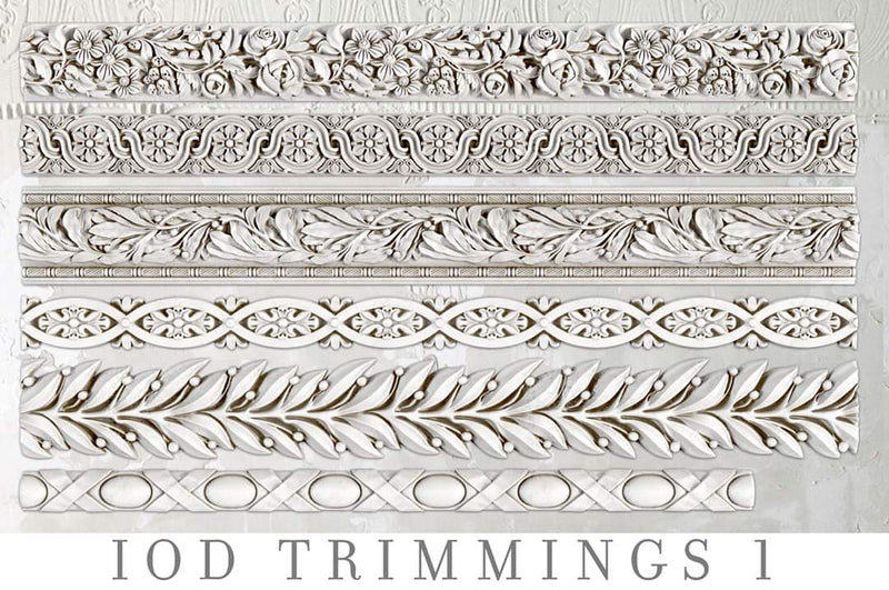 Trimmings 1 Decor Furniture Mould by Iron Orchid Designs - Clay, Resin, Hot Glue