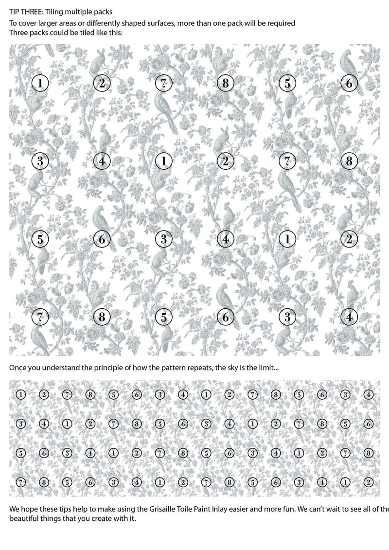 Grisaille Toile Paint Inlay by Iron Orchid Designs - Furniture Flip, Upcycling, Decor