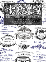 TRADITIONAL POTS Decor transfer by Iron Orchid Designs 12 x 16" (pad of 4 sheets) for furniture, crafts and decor