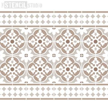 Oakridge Tile & Border Stencil