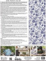 Indigo Floral Paint Inlay by Iron Orchid Designs - Furniture Flip, Upcycling, Decor