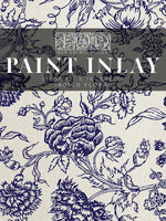 Indigo Floral Paint Inlay by Iron Orchid Designs - Furniture Flip, Upcycling, Decor