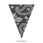 Paisley Bunting Stencil