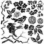 Birds, Branches IOD decor stamp, UK stockist
