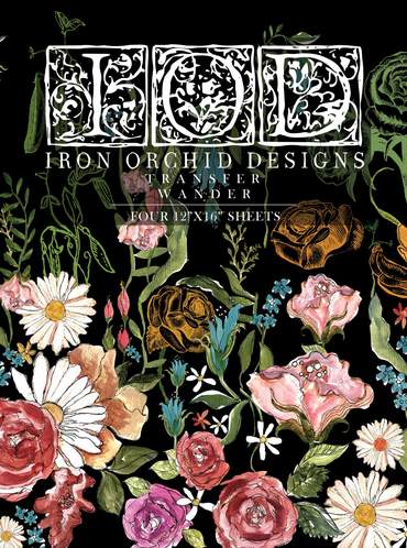 Wander Decor transfer by Iron Orchid Designs 12 x 16" (pad of 4 sheets) for furniture, crafts and decor
