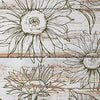 Sunflower (2 sheets) Decor Stamp by Iron Orchid Designs - Ink, Chalk Paint, Furniture Craft Stamp 12"x12"
