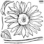 Sunflower (2 sheets) Decor Stamp by Iron Orchid Designs - Ink, Chalk Paint, Furniture Craft Stamp 12"x12"