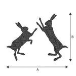 Boxing Hares Stencil